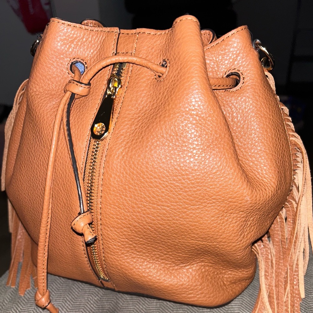 Rebecca Minkoff Leather Fringe Mini Bucket Bag